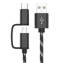 Bakeey 2 In 1 2.4A Type C Micro USB Fast Chaarging Data Cable For Huawei P30 Pro Mate 30 Xiaomi Mi9 9Pro S10+ Note 10