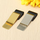 Stainless Steel Leather Notebook Clip Metal Pen Holder Paper Folder