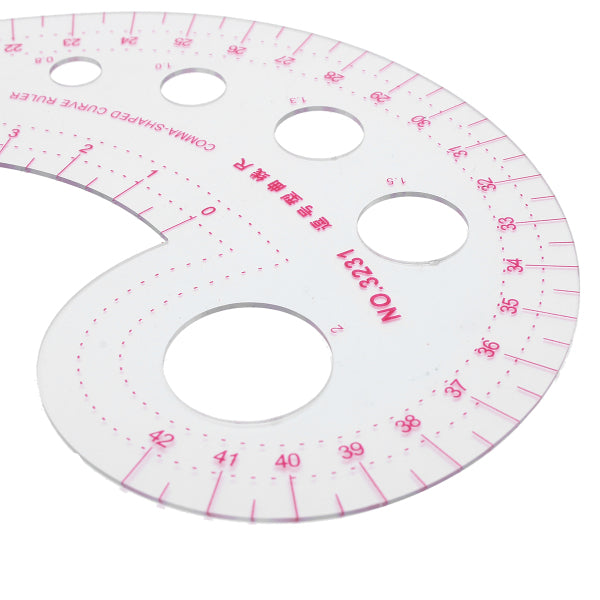 42cm Plastic Curve Metric Sewing Ruler Dressmaking Ruler Tailor Drawing Curve Ruler Measure Tool