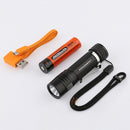 Folomov EDC C4 XP-L V6 1200 Lumens 7Modes USB Rechargeable Memory Function EDC LED Flashlight 18650