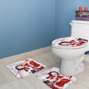 3Pcs/Set Bathroom Non-Slip Christmas Style Bathroom Carpet Rug Toilet Seat Cover Mat Set