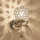 Single Head Silver/Golden Crystal Wall Light Lamp Fixture Sconce Bedroom Hallway Fitting