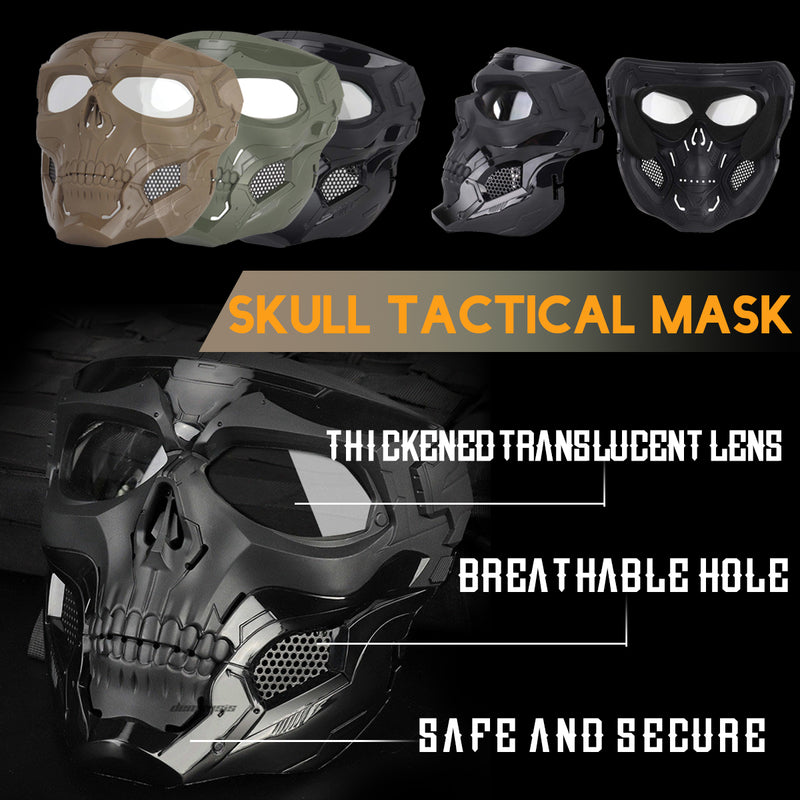 WOSPORT Skull Airsoft Paintball Mask Full Face Tactical Mask For Halloween