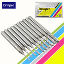 Drillpro DB-M8 10pcs 0.8-3mm Carbide PCB Drill Bits Engraving Milling Cutter for CNC Rotary Burrs