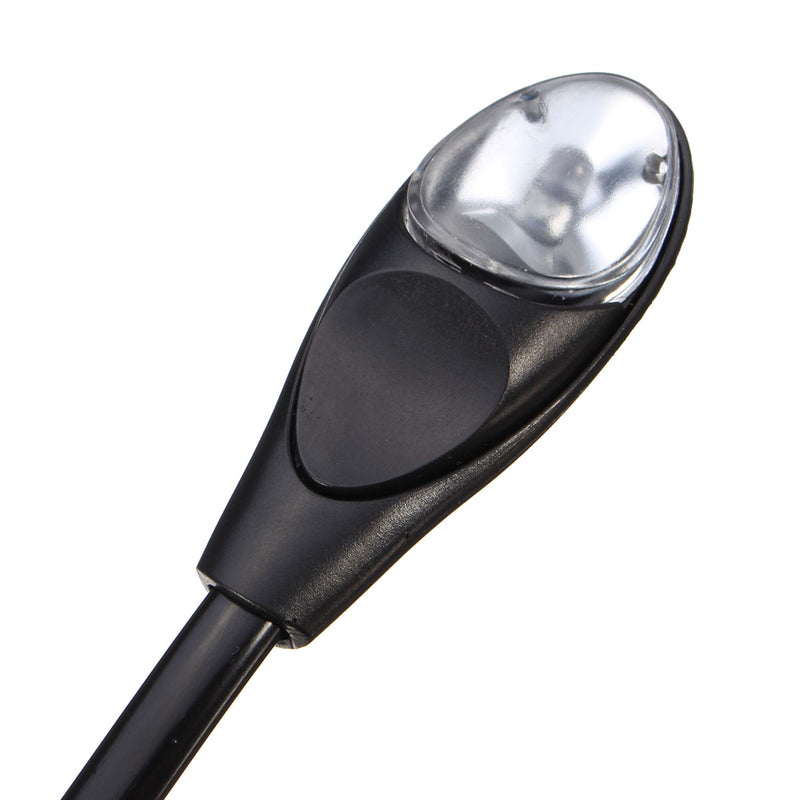 Portable Flexible Mini Clip On Book Desk Light Bright White Reading Lamp