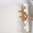 4Pcs 3D Elasticity Brick Grain Wallpaper Wall Stickers DIY Anti-collision Sound Insulation Self-adhesion Decal