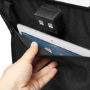 Leather Car Seat Back Storage Bag Multi-Pocket Hanging Organizer Black with 4 USB Charging Ports