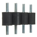 4pcs M6x20x25mm Rubber Shock Absorber Doubles Ends Rubber Mounts Vibration Isolator Mounts