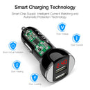 RAXFLY 2.4A Dual USB LED Display Car Charger For iPhone X 8Plus Oneplus 5t Xiaomi 6 Mi A1 Note 3 S8