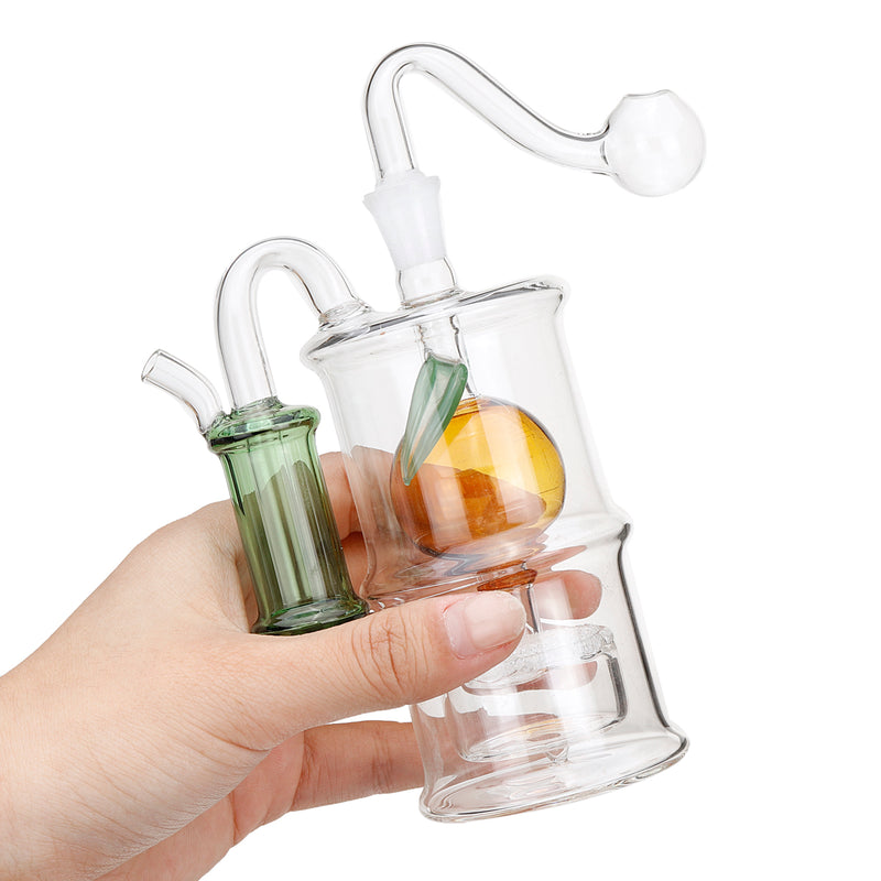 LED Water Pipe High Borosilicate Glass Pipe Bottle Mute Pot