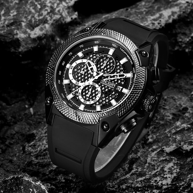 MEGIR 2127 Fashion Men Watch Multi-function Chronograph Sport Quartz Watch