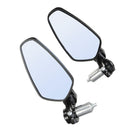 Pair 7/8 inch Motorcycle Rear View Mirror Bar Accessories Aluminum Side Universal