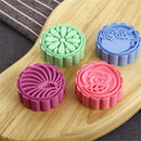 4 Stamps Moon Cake Mould 3D DIY Transparent Round Mooncake Mold Mid-autumn Festival Baking Accessories
