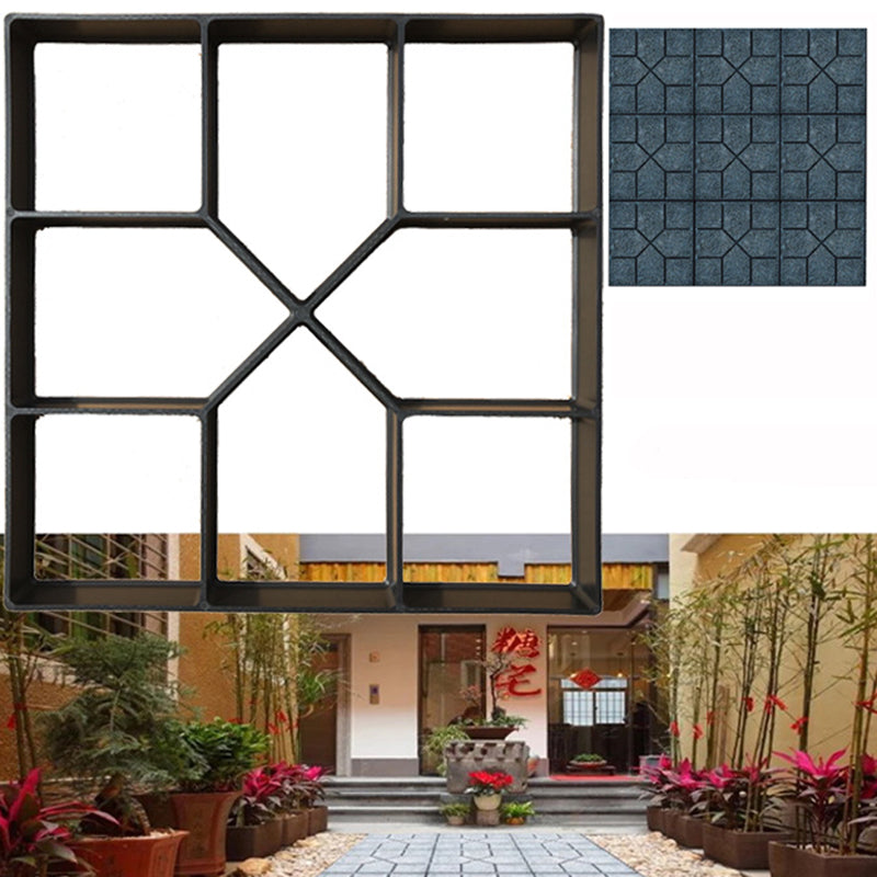 Garden DIY Plastic Path Maker Mold Manually Paving Courtyard Stone Road Cement Brick Mold