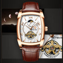 TEVISE T802B Business Style Men Wrist Watch Moonphase Date Display Automatic Mechanical Watch