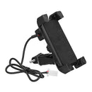 3.5-6.0inch Motorcycle Waterproof Handlebar Phone Holder Bracket GPS USB Charger