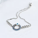 Unisex Evil Eye Bracelets Ethnic Blue Zircon Round Charm Bracelet Vintage Jewelry
