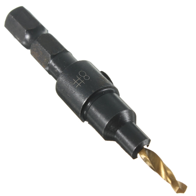 5pcs HSS Countersink Drill Bit Set #5 #6 #8 #10 #12 Woodworking Counter Bore Screw Tool