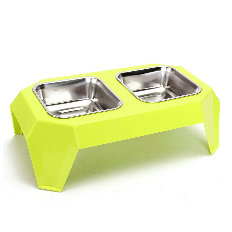 Stainless Steel Double Pet Bowl Food Water Feeder for Dog Puppy Cats Pets Supplies Feeding Dishes