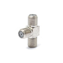 Thread F Socket T Splitter Adaptor Cable TV Aerial Freeview Virgin Media Silver