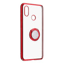 Bakeey Transparent Ring Holder Color Plating Anti-Scratch Hard PC Protective Case For Xiaomi Mi8