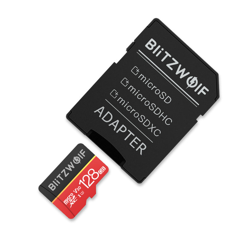 BlitzWolf BW-TF1 Class 10 UHS-1 32GB UHS-3 V30 64GB 128GB Micro SD TF Memory Card with Adapter