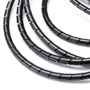 Balck 6mm 13.5M Length PE YL692 Flexible Spiral Wrapping Wire Hiding Cable Sleeves for 3D Printer