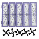 10Pcs HEPA Filter And Side Brush For Neato BotVac 70e 750 80 85 Robotic Cleaner