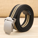 ZANLURE 130cm Fiber Belt Zinc Alloy Buckle Quick Release Tactical Belts