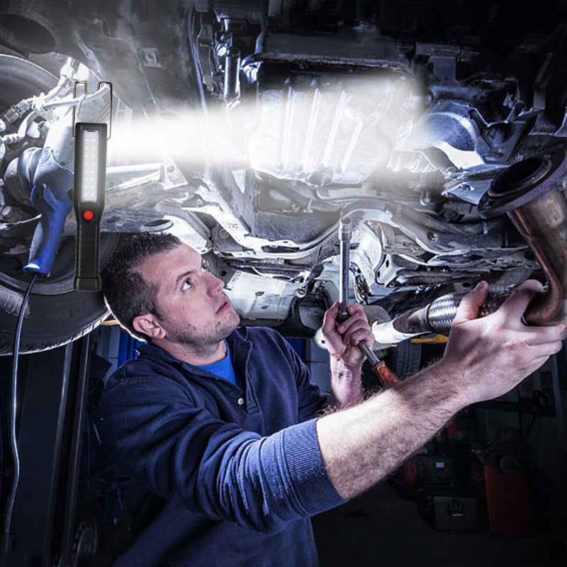 USB Rechargeable 16 LED Work Light Magnetic Hanging Inspection Lamp Flashlight Hook Camping Lamp Torch