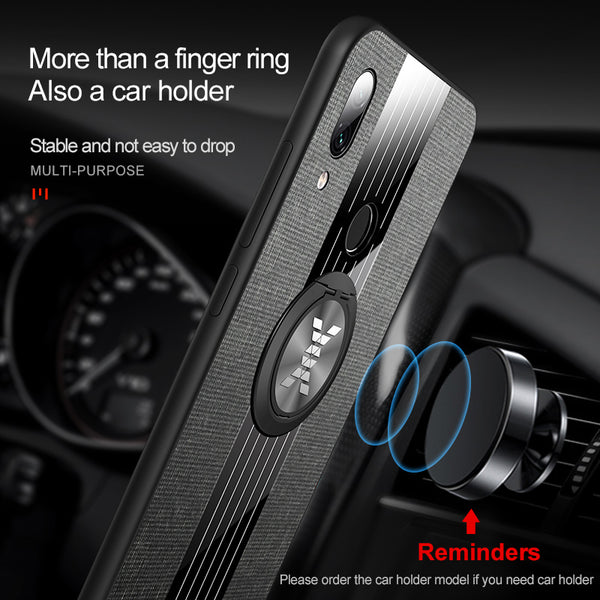 Bakeey Armor Shockproof Magnetic Ring Stand Cloth Protective Case For Xiaomi Redmi Note 7/ Redmi Note 7 pro