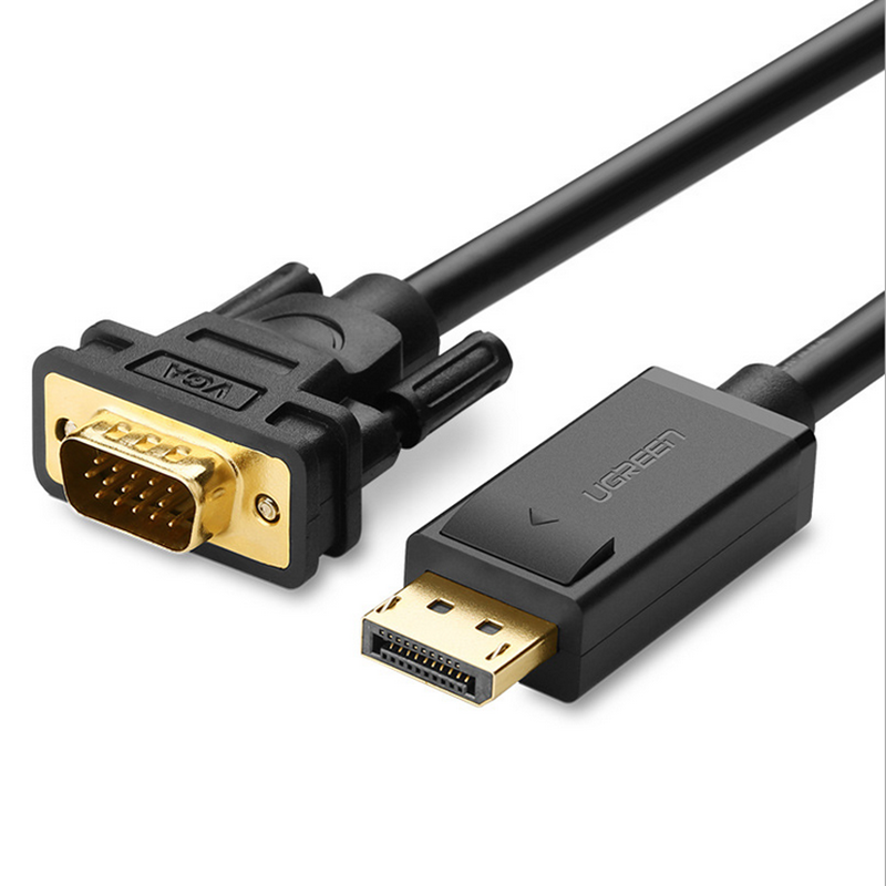 UGREEN DP105 DP Male To VGA Male Cable 1080P Dual Display Video Cable Connector Adapter for HDTV PC