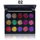 CmmaDu 15 Colors Glitter Eyeshadow Palette Long-Lasting Glitter Eye Shadow Diamond Eyeshadow Palette