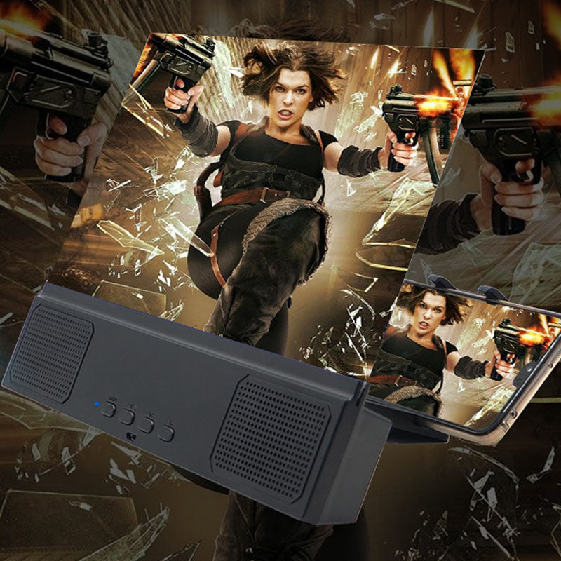 2 Inch Mobile Phone HD Projection Screen Magnifier Bracket Enlarge Holders With Speaker