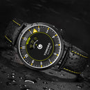 TOMORO TMR1018 Creative Dial Fashion Leather Strap Men Quartz Watch