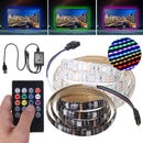 DC12V Waterproof 1M SMD 5050 RGB Music Voice Control 30LED Strip Light Bar backlights for TV