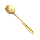 KCASA KC-FS04 Gold Flower Shape Stainless Steel Coffee Sugar Spoon Tea Spoon Ice Cream Tableware