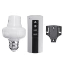 E27 Screw Wireless Remote Control Switch Lamp Holder Bulb Adapter Cap Socket AC185-265V