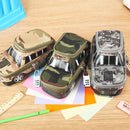 Large Capacity Creative Camouflage Off-road Car Vehicle Shape Stationery Organizer Zipper Pen Pencil Bag Anti-theft Pencil Case