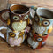 Creative Colorful Ceramic Crafts Owl Shaped Cup Drinking Water Cup Ceramic Cup