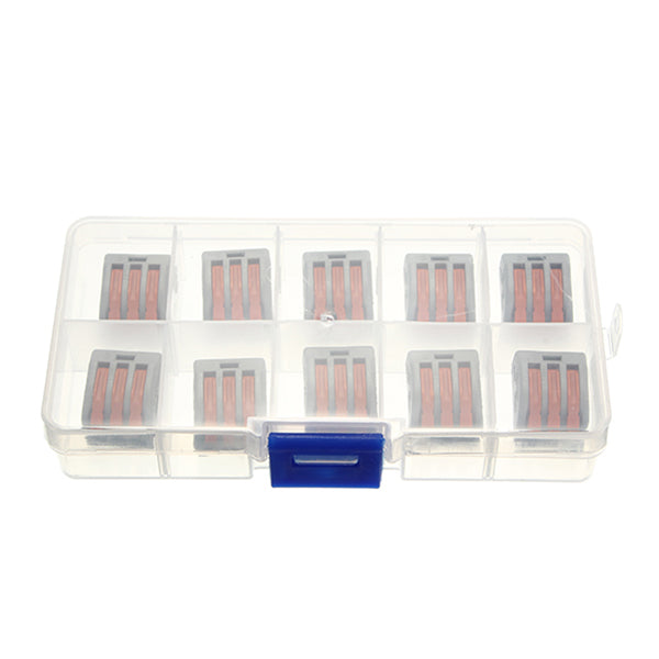 Excellway 222-413 10Pcs 3 Pin Spring Terminal Blocks Electric Cable Lever Wire Connectors