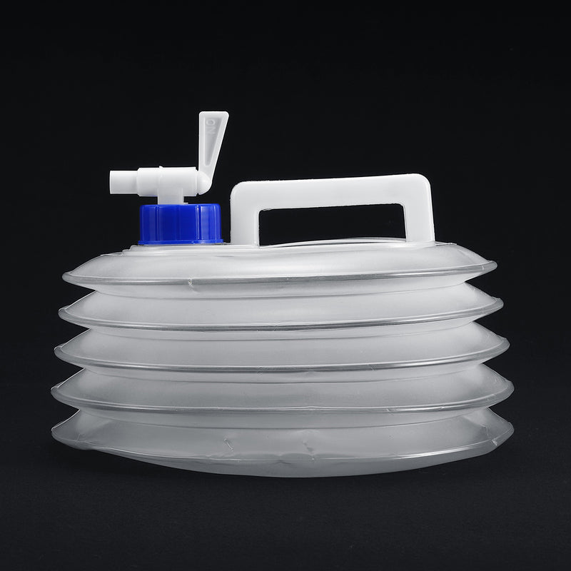 3-15L Transparent Collapsible Water Bucket PE Plastic Travelling Camping Pump