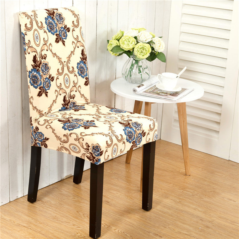 Honana WX-915 Elegant Flower Landscape Elastic Stretch Chair Seat Cover Dining Room Home Wedding Decor