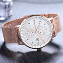MINI FOCUS MF0052G Stainless Steel Men Watch Business Style Working Dials Quartz Watch