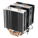 3 Pin Double Fans Four Heat Pipes Colorful LED Light CPU Cooling Fan Cooler Heatsink for AMD Intel