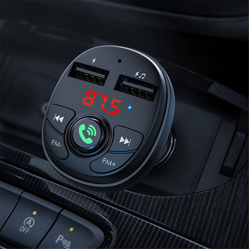 Borofone 2.1A Dual USB Fast Charging Wireless FM Transmitter Car Charger For iPhone 8Plus XS 11 Pro Huawei P30 Pro Mate 30 Xiaomi Redmi 7A Redmi 6Pro