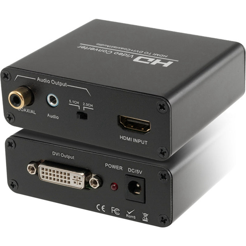 NK-X5 HD to DVI Converter With Sound Coaxial Out 3.5 Audio Switcher For Hd Video
