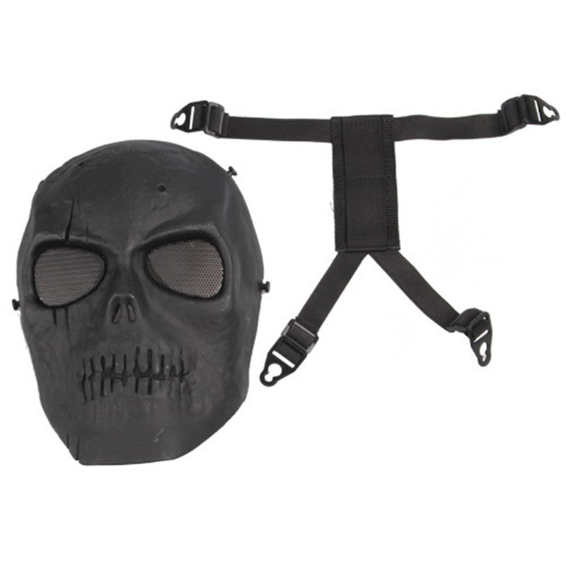 Outdooors CS Protection Mask Full Face Guard War Game Airsoft Paintball Skull Masque