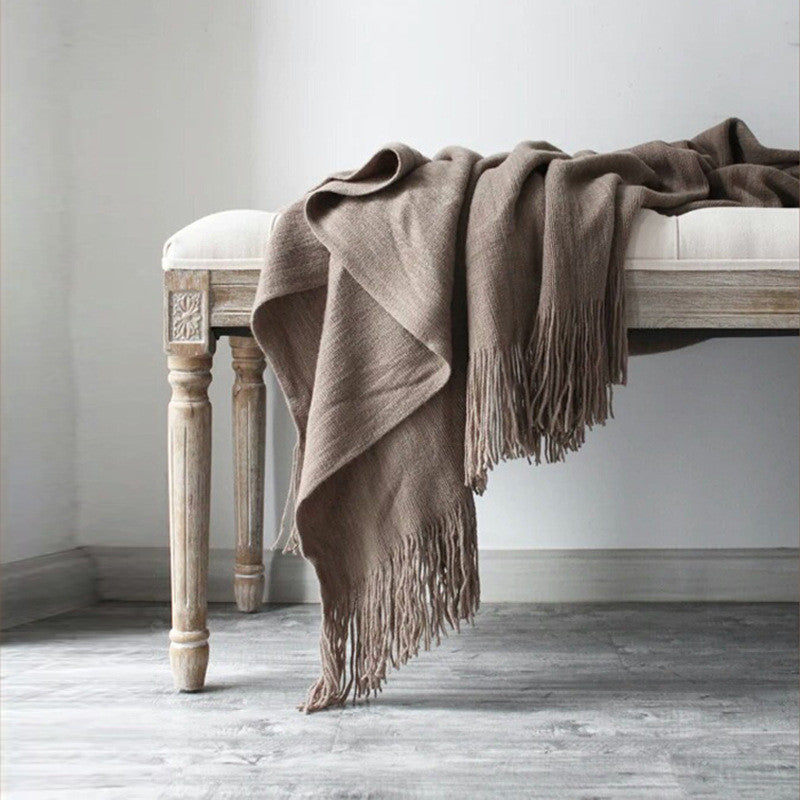 Cotton Cashmere Crochet Nordic Blankets Good Soft Sofa Cover Blanket Winter Bed Bedding Warm Soft Quilt Bed Supplies