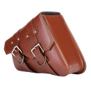 Pair Motorcycle Saddle Side Leather Bags Tool Pouch Universal For Harley
